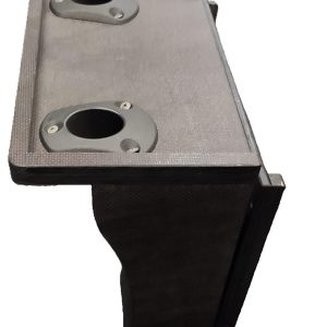 Folding table with a holder for fishing rods
